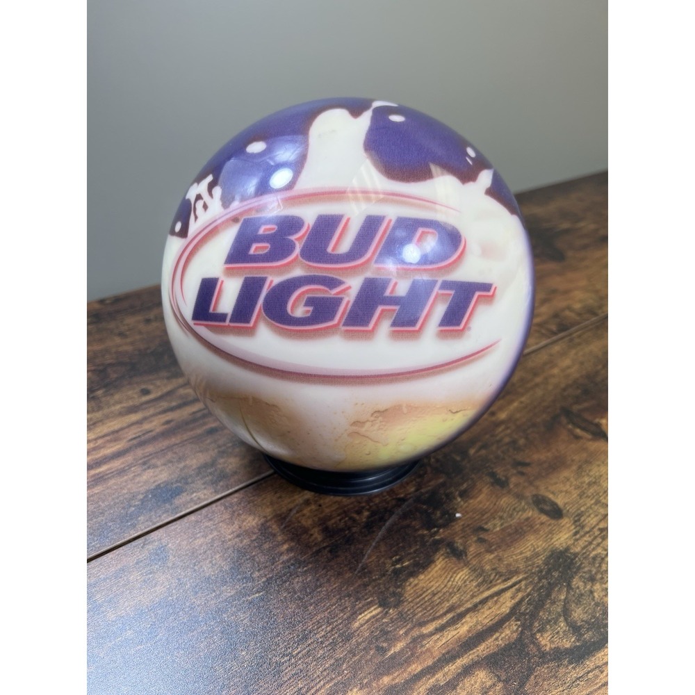 Bud light Beer bowling ball 15 lbs New Undrilled All Over Graphic Rare
